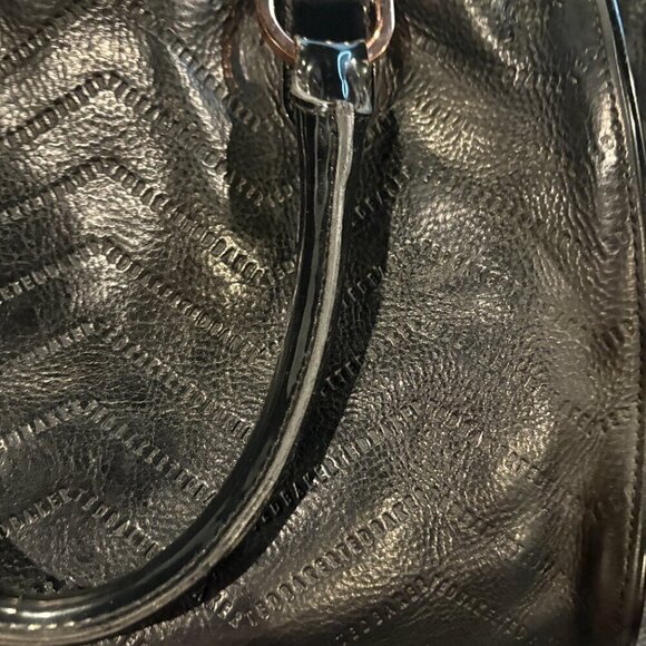 Ted Baker black chevron print bowler bag purse - Picture 2 of 8